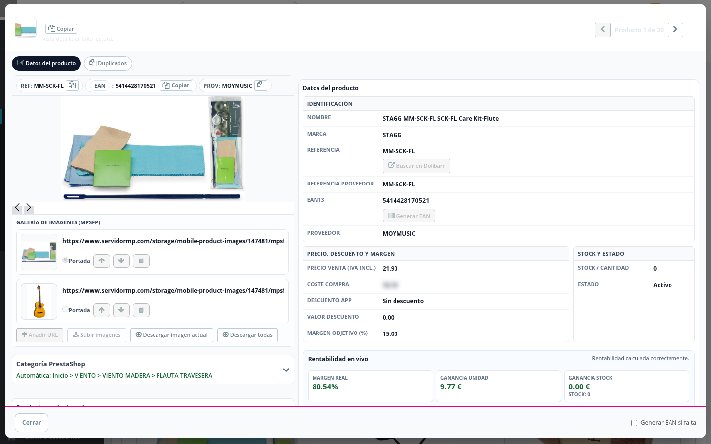 Importación — MP Proveedores PrestaShop